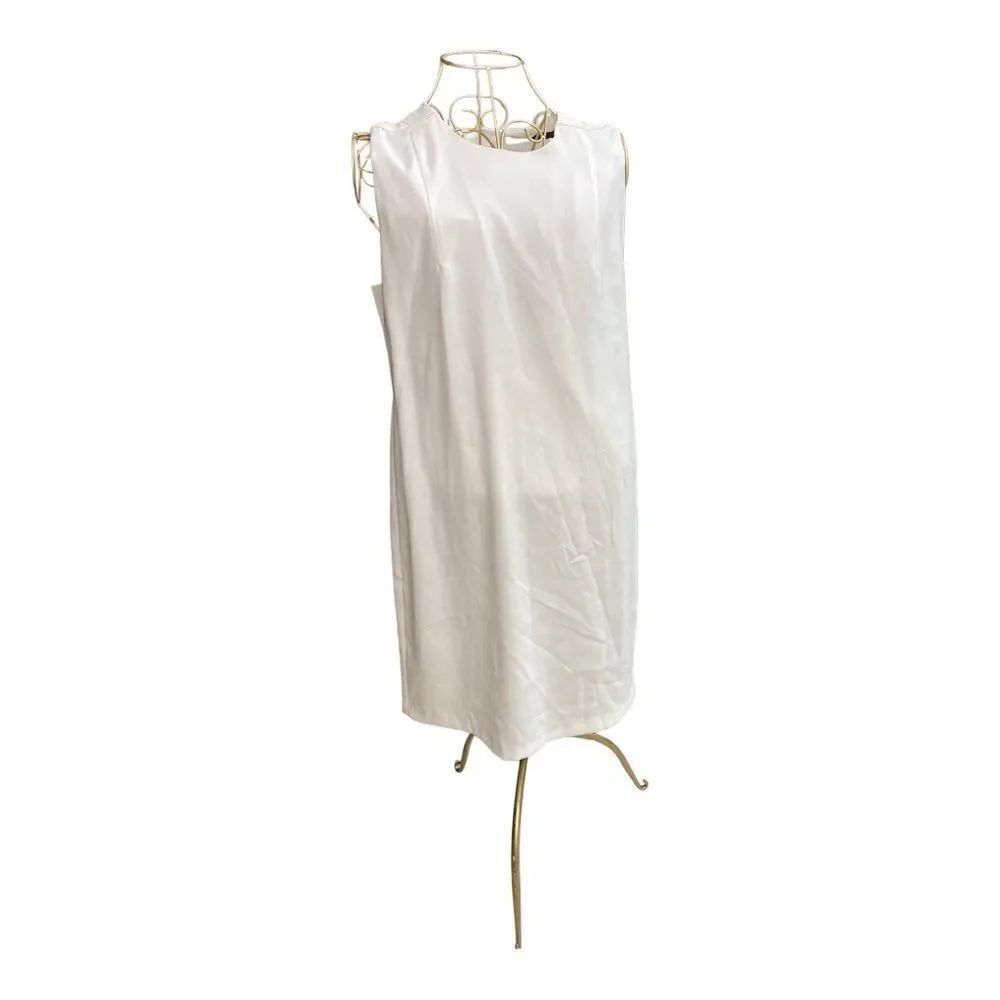 Zara Basic Sleeveless Shift Dress NWT Size M White